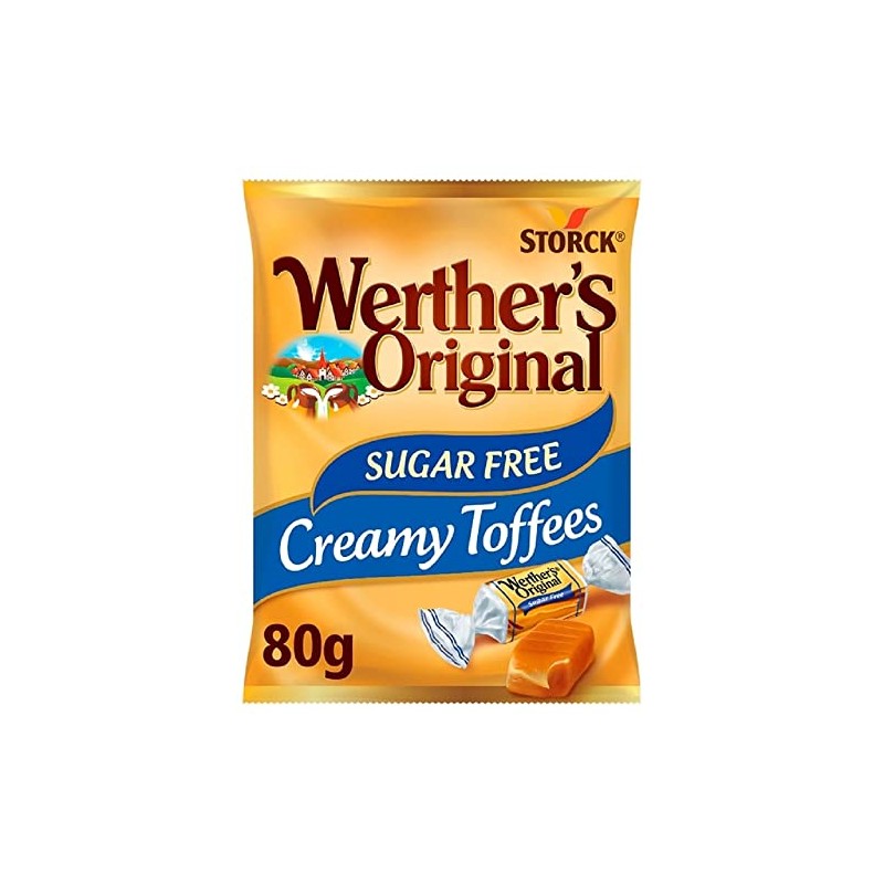 Werther's Original Sugar Free Toffee, 80 g (Pack of 1)