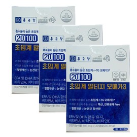 Chong Kun Dang 20100 Supercritical Altige Omega 3 883mg x 30 capsules 3 boxes HI / 종근당 20100 초임계 알티지 오메가3 883mg x 30캡슐 3박스 HI