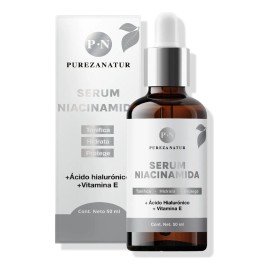 Pureza Natur Serum Niacinamida B3 + Vitamina E y Ácido Hialurónico | Suero Facial que unifica el tono e hidrata noche y día Todo tipo de piel 50ml
