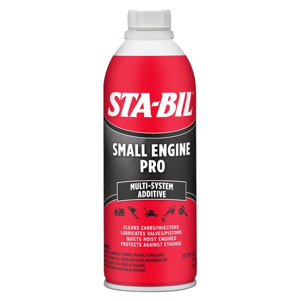 STA-BIL Small Engine Pro Multi-System Additive - Protects Against Ethanol - Cleans Carb And Injectors - Improves Engine Efficiency - Lubricates Valves And Pistons, 16 fl. oz. (22305) , Red