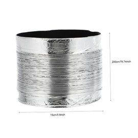TEHAUX 1Pc Aluminum Foil Telescopic Duct Practical Vent Hose for Kitchen Dryer Bathroom Greenhouse Flexible Exhaust Air Hose Reduces Wind Resistance Easy to Install