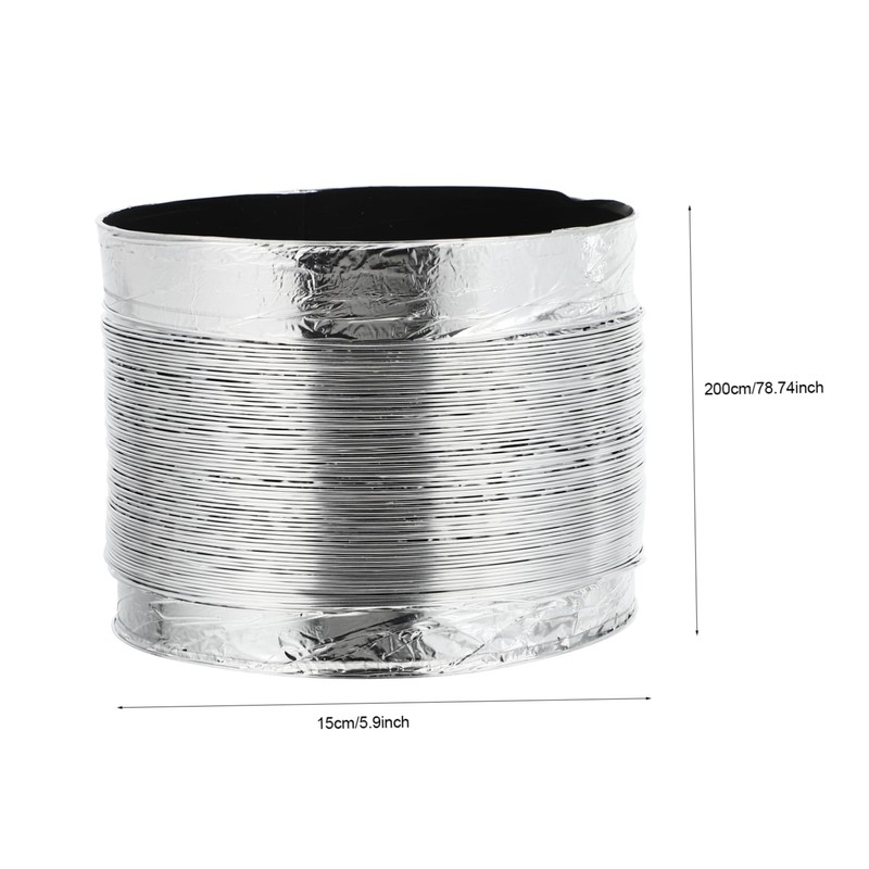 TEHAUX 1Pc Aluminum Foil Telescopic Duct Practical Vent Hose for