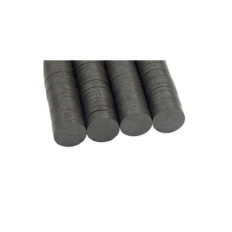 Perlin 100 x Ferrite Magnet Round Magnets 17 mm x