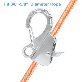 Boat Anchor Hook Sliding Hook,Easy to Use Knotless Anchor System with Quick Release,Stainless Steel Boat Anchor Hook Clips for 3/8" - 5/8" Boat Anchor Rope Jet Skis PWCs Pontoon Jon Boat,Hold 8500 lbs