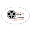 CafePress Sneak Peek Sticker Sticker (Oval 50 pk)