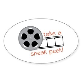 CafePress Sneak Peek Sticker Sticker (Oval 50 pk)