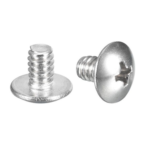 uxcell #8-32 x 1/4" Truss Head Phillips Machine Screws, Full