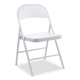 Alera Armless Steel Folding Chair, Supports Up to 275 lb, Gray Seat, Gray Back, Gray Base, 4/Carton