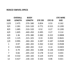 Rosco Black Barrel Swivel    4/0   350 lb    36 Pack  -  Made In USA