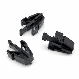 VVO Fasteners- Black Plastic Front Grille/Slam Panel Clips for Mitsubishi L200, Pajero/Shogun, (Pack of 10)