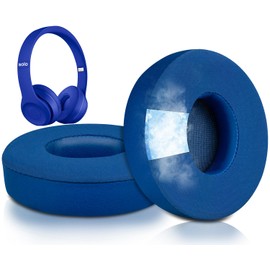 SoloWIT Cooling Gel Replacement Ear Pads Cushions for Beats Solo 2 & Solo 3 Wireless On-Ear Headphones, Earpads with High-Density Noise Isolation Foam, Added Thickness - Blue