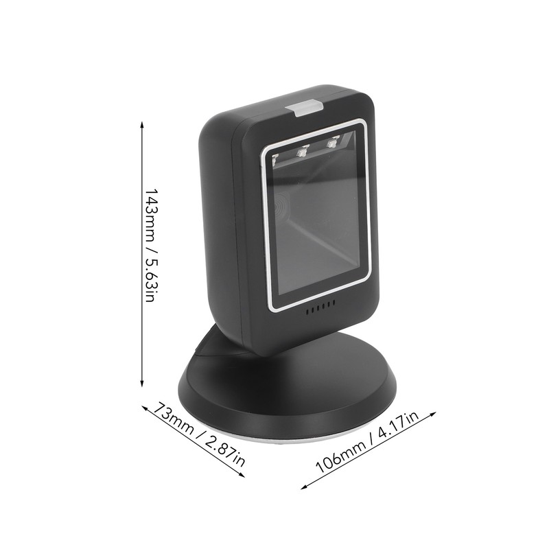2D Hands Free Barcode Scanner QR Barcode Omnidirectional USB Wired