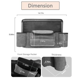 EKALA Car Organizer, Extra Large Capacity Storage, Multi-Pocket, Handbag, Black