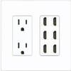 RiteAV HDMI Wall Plate 6 Port - Outlet [Screwless White]