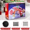 10FT Inflatable Christmas, Snowman with Santa Claus Built-in White LEDs