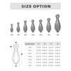BLUEWING Fishing Sinkers Weights Saltwater Streamlined Fishing Sinker Weight Bullet