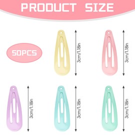 Lotsdonxia 50 Pcs Mini Hair Clips for Girls – Macaron-Coloured Metal Snap Clips for Toddlers & Babies, Non-Slip Fine Hair Grips with Storage Box (Diverse Colors)