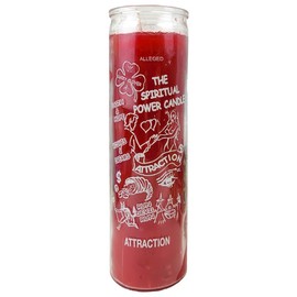 7 Day Candle Attraction - The Spiritual Power Candle Red Glass Jar Candle Red