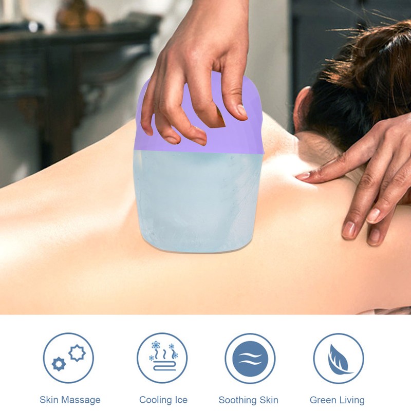 Ice Face Roller Tray Reusable Multifunctional Facial Massage Silicone Metal