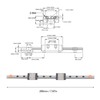 MGN7C Linear Guide Rail High Accuracy 4 Point Contact Smoothly