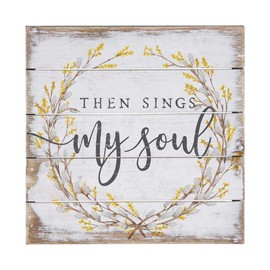 Simply Said, INC Perfect Pallet Petites 8" Wood Sign PET16458 - Then Sings My Soul