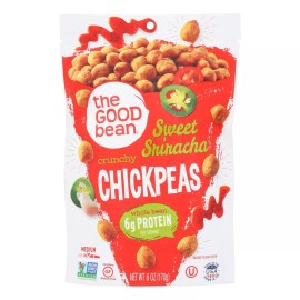 The Good Bean Crunchy Chickpeas Sweet Sriracha Medium 6 oz (Pack of 6)