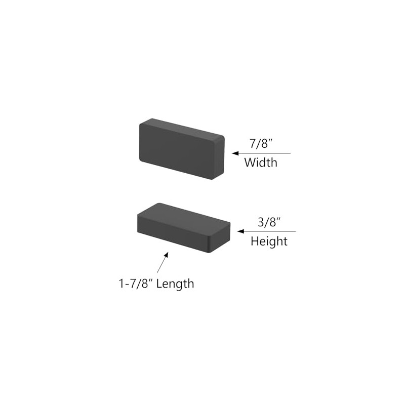 AplysiaTech C8 Rectangular Magnets, 1-7/8" L x 7/8" W x