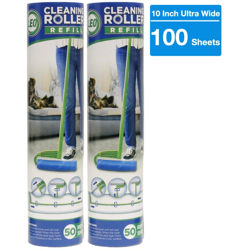 Leo Cleaning Lint Roller Refill 50 Sheets per roll 2/3/6