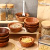 Honeydak 10 Pcs Acacia Wooden Bowls Small Calabash Bowls 4