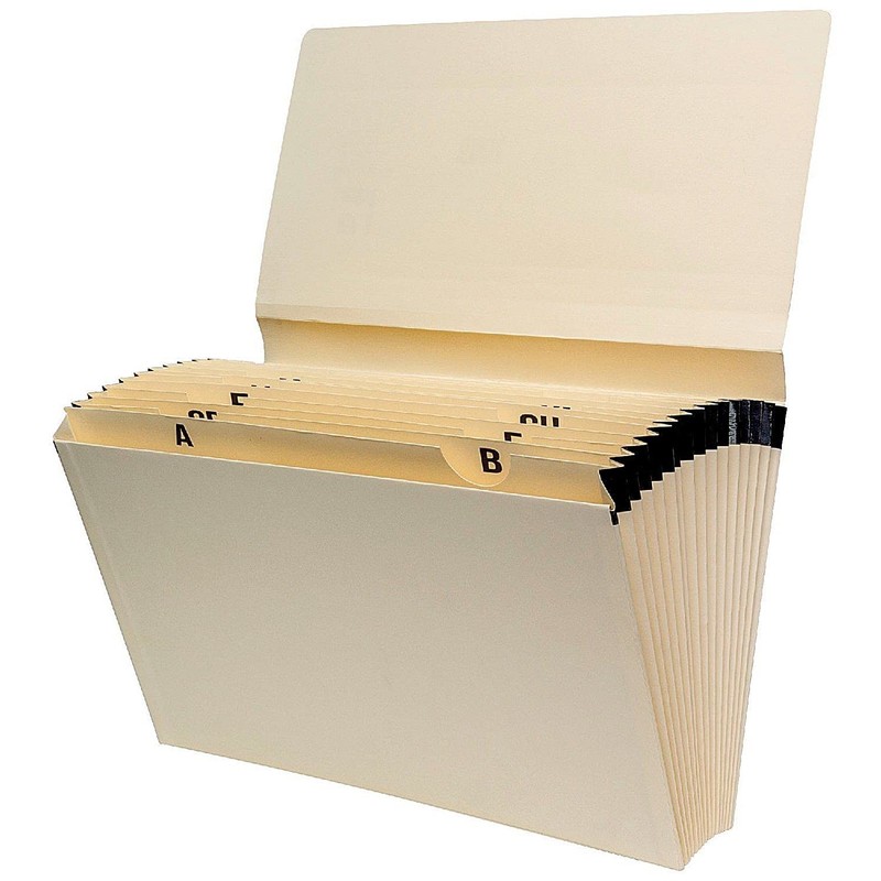 Q-Connect Expanding File Foolscap A-Z Manilla, beige