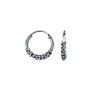 NKlaus Silver Pair of 925 Sterling Silver Earrings Celtic Hoop