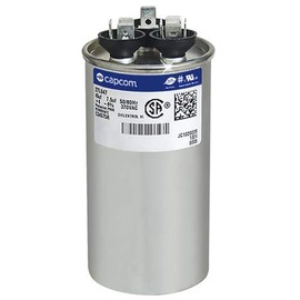 American Standard - 45 + 7.5 uF MFD x 370 VAC Genteq Replacement Dual Capacitor Round # C34575R / 27L947