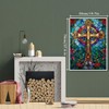 Stained Glass Cross Puzzles for Adults 1000 Pieces, Mosaic Christian