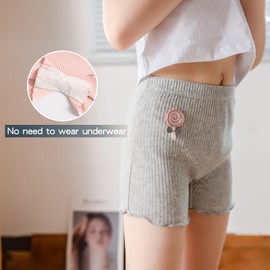 apoovane 4/5 Pack Girls Bike Shorts Breathable Boyshorts for Toddler Under Dresses Dance Short Kids No Need to Wear Underwear (US, Age, 7 Years, 8 Years, White, Gray, Pink and Purple)