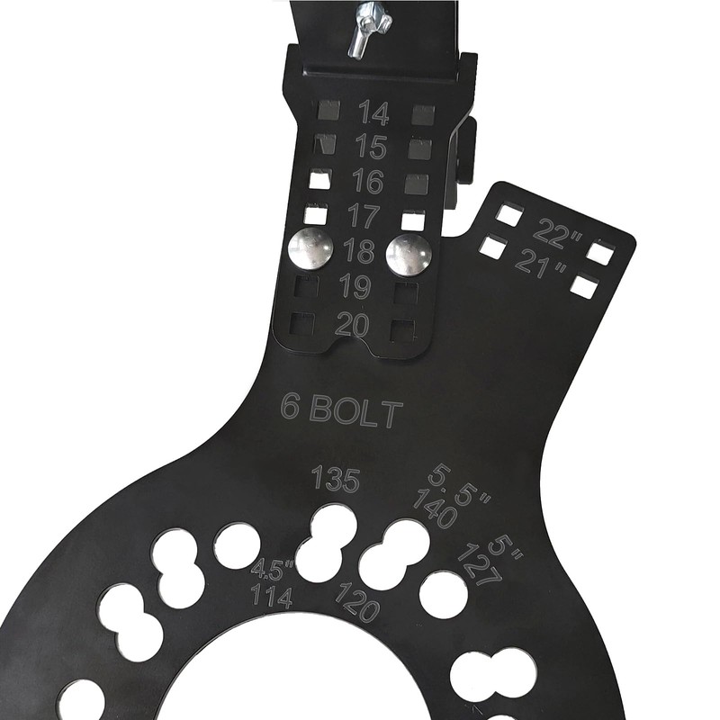 Lskioer Wheel Fitment Tool, 14"-22" 6 Lug Pattern Wheel Fitment