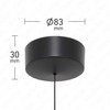 ElekTek Premium Matt Black Bathroom Light Pull Cord Switch Kit