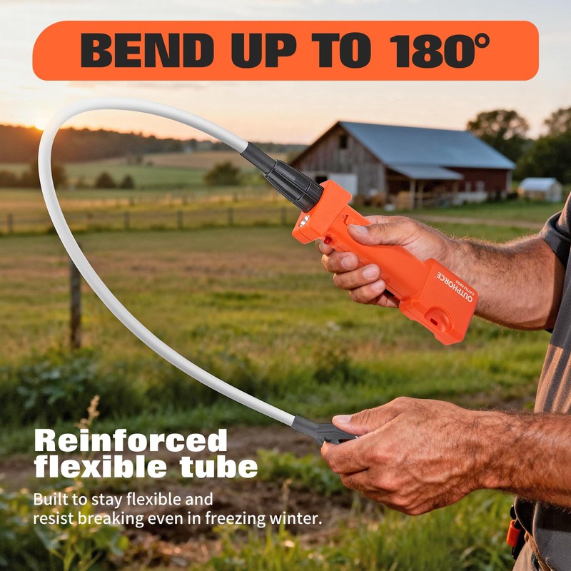 Cattle Prod, Rechargeable Electric Livestock Prod with 2 LED Lights,