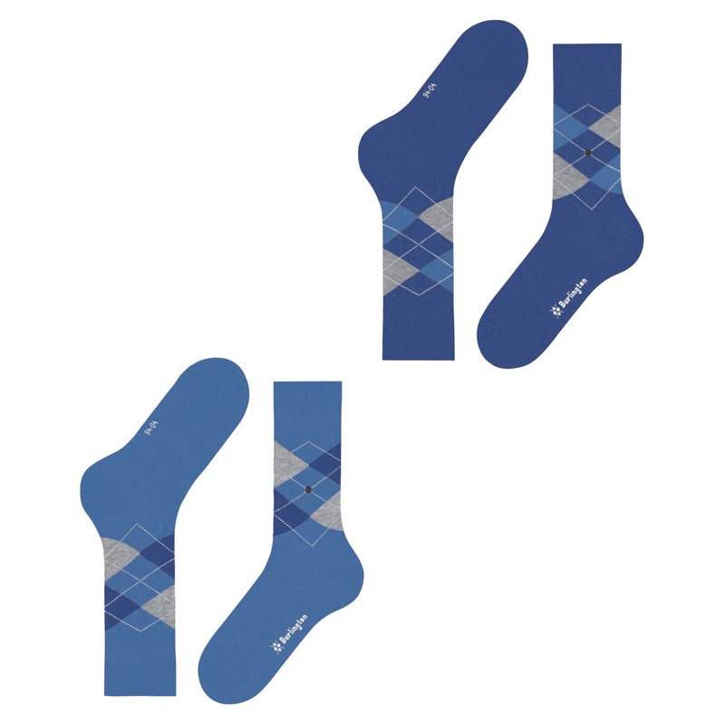 Burlington Men's Everyday Argyle M So Cotton Patterned Socks (Pack