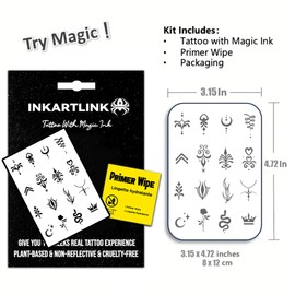 INKARTLINK 2 Week Tattoo, Revolutionary Tattoo Technology, Henna Finger Tattoo, Exquisite Packaging, Unique Design, Realistic Tattoo, Waterproof, Cruelty Free, Non-Reflective(Finger Tattoo Series 6)
