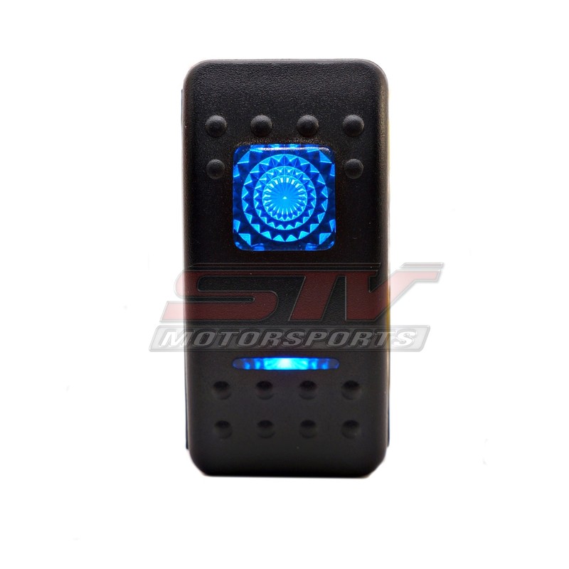 STVMotorsports Blue Auto Rocker Switch Off/ON/ON 12V LED Light 3