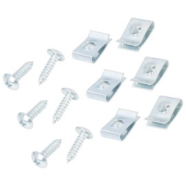 Partuto 20 Set 4.2x16mm Universal U Clip Screw Assortment - Silver Tone