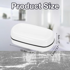 PATIKIL Travel Soap Case, Leakproof Soap Box Container with Lid Portable Bar Soap Holder for Indoor Outdoor Traveling, Camping Gym Bathroom, White Large