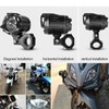 Laroal 2 Pcs Spotlight Mounting Brackets Motorbike Spotlight Brackets Aluminum