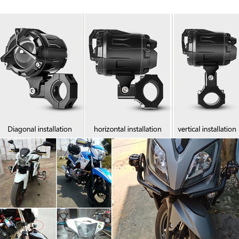 Laroal 2 Pcs Spotlight Mounting Brackets Motorbike Spotlight Brackets Aluminum