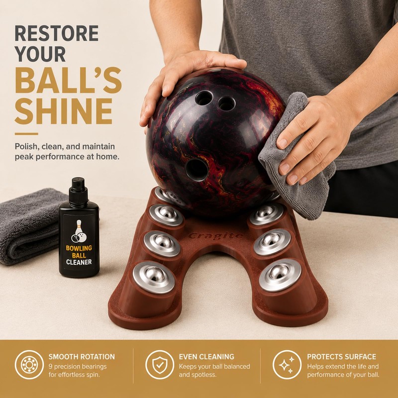 Cragite Bowling Release Trainer with 9 Bearing Ball Spinner