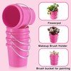 Hushee 6 Pcs Mini Plastic Buckets with Lids, 0.4 Quart