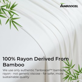 GOKOTTA Fitted Sheet Only - 15 inch Pocket, 100% Rayon Made from Bamboo, Super Soft and Cooling Bottom Sheet with Elastic Corner Straps, Durable Fitted Sheet in Bright White, Twin Size