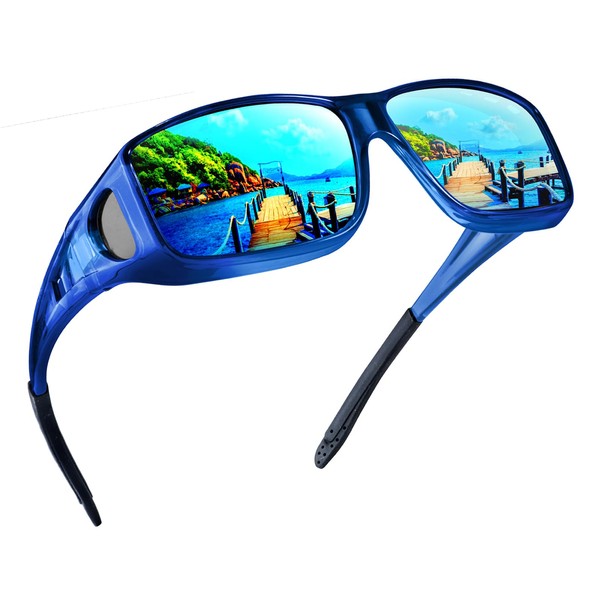 Trysee Wrap Around Fit Over Sunglasses for Men Women Polarized