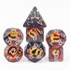 Cusdie 7-Die DND Dice, Polyhedral Dice Set Filled with Eyeball,