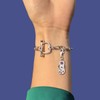 Quiges Charms Anhänger Versilbert Flipflop Versilbert Damen Schmuck für Bettelarmband